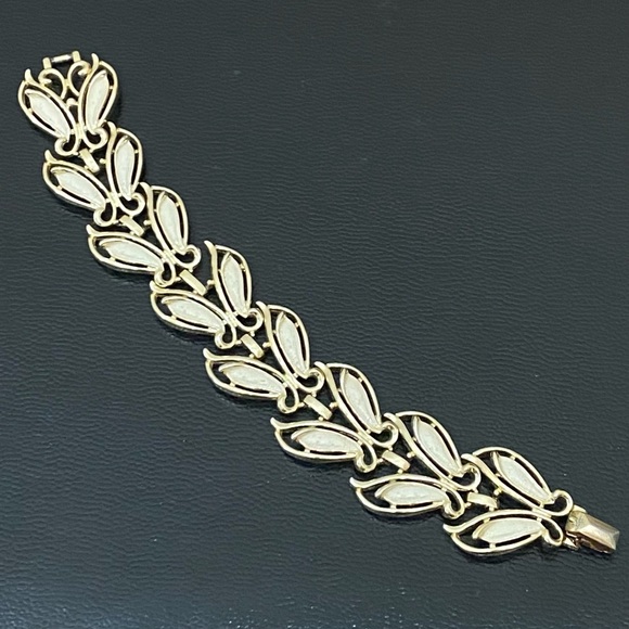 Vintage SARAH COVENTRY Gold-tone Butterfly Link Bracelet 30.6g - Picture 6 of 12